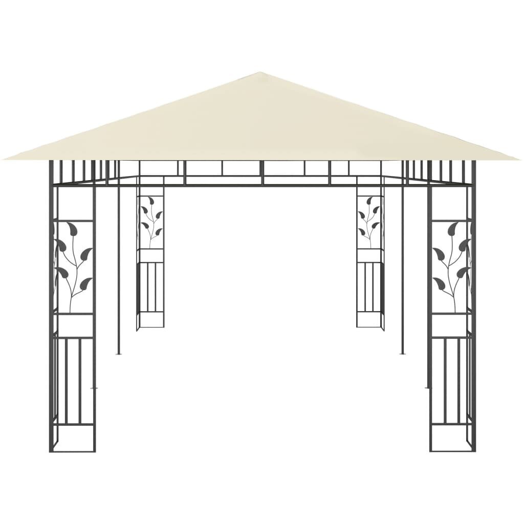 vidaXL dārza nojume ar moskītu tīklu, 6x3x2,73 m, krēmkrāsas cena un informācija | Dārza nojumes un lapenes | 220.lv