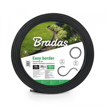 Zāliena apmale Bradas EASY BORDER, melna 40mm 10m cena un informācija | Žogi un piederumi | 220.lv