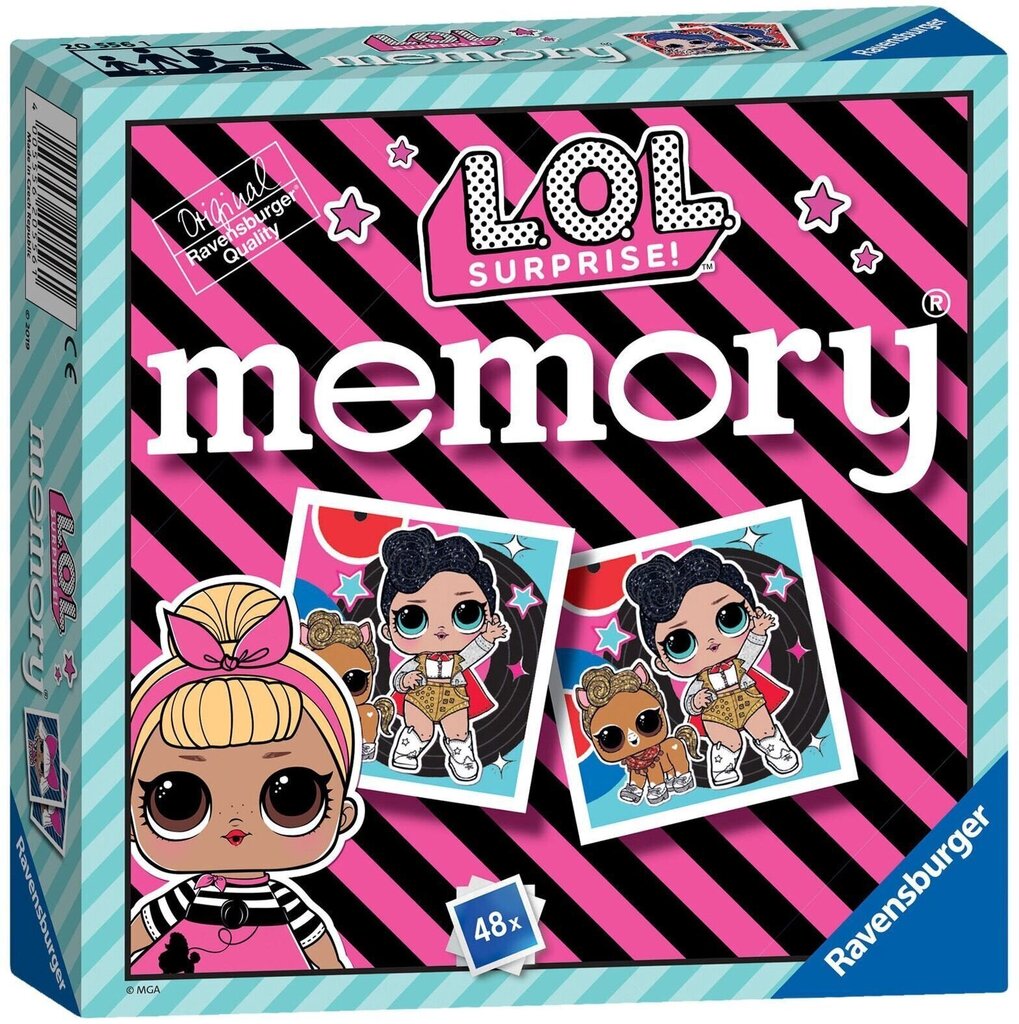 Ravensburger 20550 Spēle "Memory - L.O.L." cena un informācija | Galda spēles | 220.lv