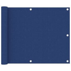 vidaXL balkona aizslietnis, 75x400 cm, zils audums cena un informācija | Saulessargi, markīzes un statīvi | 220.lv