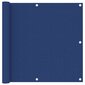 vidaXL balkona aizslietnis, 90x600 cm, zils audums цена и информация | Saulessargi, markīzes un statīvi | 220.lv
