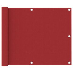 vidaXL balkona aizslietnis, 75x500 cm, sarkans audums cena un informācija | Saulessargi, markīzes un statīvi | 220.lv