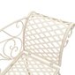 vidaXL dārza guļamkrēsls, 128 cm, metāls, antīki balts цена и информация | Dārza soli | 220.lv