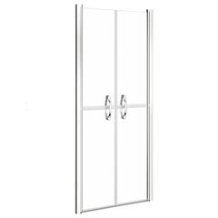 vidaXL dušas durvis, 91x190 cm, ESG, caurspīdīgas cena un informācija | Dušas durvis, dušas sienas | 220.lv