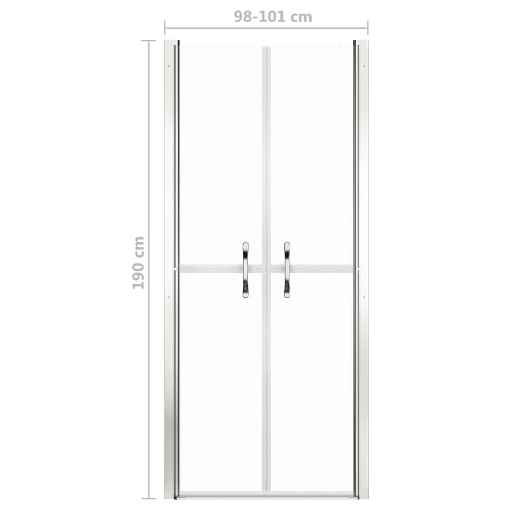 vidaXL dušas durvis, 101x190 cm, ESG, caurspīdīgas cena un informācija | Dušas durvis, dušas sienas | 220.lv