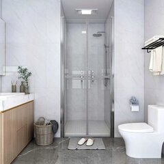 vidaXL dušas durvis, 101x190 cm, ESG, caurspīdīgas цена и информация | Душевые двери и стены | 220.lv