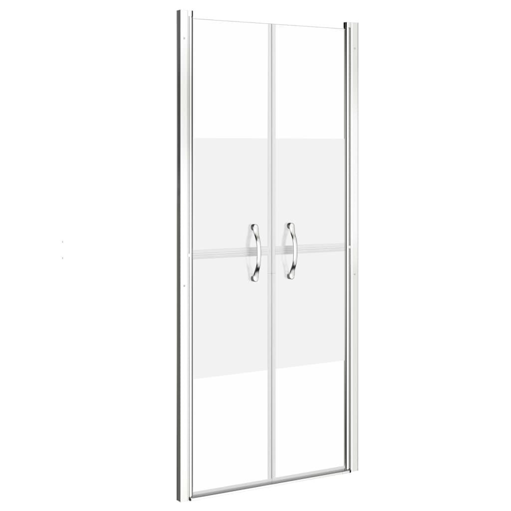 vidaXL dušas durvis, 76x190 cm, ESG, pusmatētas цена и информация | Dušas durvis, dušas sienas | 220.lv