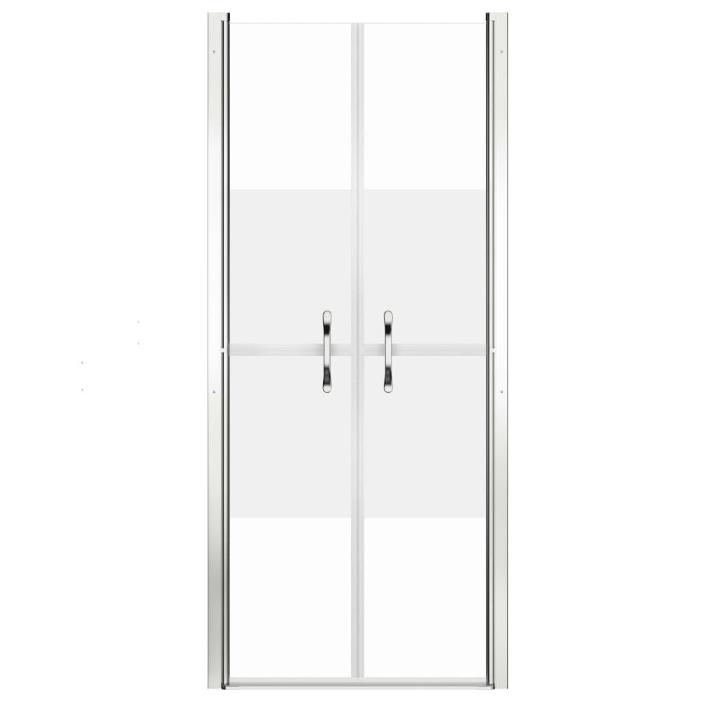 vidaXL dušas durvis, 76x190 cm, ESG, pusmatētas cena un informācija | Dušas durvis, dušas sienas | 220.lv