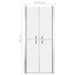 vidaXL dušas durvis, 91x190 cm, ESG, matētas цена и информация | Dušas durvis, dušas sienas | 220.lv