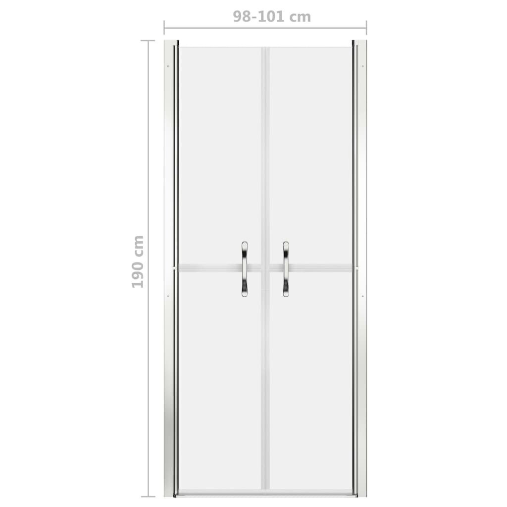vidaXL dušas durvis, 101x190 cm, ESG, matētas cena un informācija | Dušas durvis, dušas sienas | 220.lv