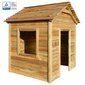 vidaXL āra rotaļu māja, priedes koks, 123x120x146 cm cena un informācija | Bērnu rotaļu laukumi, mājiņas | 220.lv