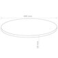 vidaXL galda virsma, 600x18 mm, apaļa, MDF cena un informācija | Galda virsmas | 220.lv
