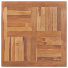 vidaXL galda virsma, 80x80x2,5 cm, kvadrāta forma, masīvs tīkkoks цена и информация | Столешницы для кухни | 220.lv