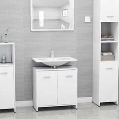 vidaXL vannasistabas skapītis, balts, 60x33x58 cm, skaidu plāksne цена и информация | Шкафчики для ванной | 220.lv