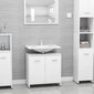 vidaXL vannasistabas skapītis, balts, 60x33x58 cm, skaidu plāksne cena un informācija | Vannas istabas skapīši | 220.lv