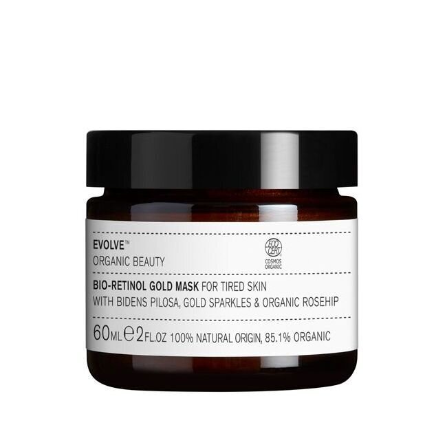 Mitrinoša un barojoša maska Evolve Bio-Retinol Gold , 60 ml cena un informācija | Sejas maskas, acu maskas | 220.lv