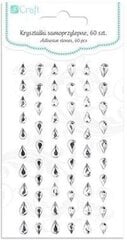 Декоративные клеевые кристаллы, капли, 60 шт. цена и информация | Аппликации, декорации, наклейки | 220.lv