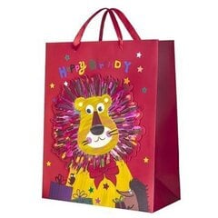 Подарочный мешок Лев, 26x32см цена и информация | Упаковочные материалы для подарков | 220.lv