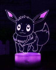 Lampa 3D Led Pokemon Eevee cena un informācija | Lampas bērnu istabai | 220.lv
