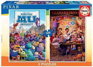 Пазл Disney pixar, 2 шт. x 100 деталей цена и информация | Пазлы | 220.lv