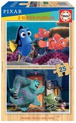 Puzle Disney pixar, 2 gab. x 25 detaļas cena un informācija | Puzles, 3D puzles | 220.lv