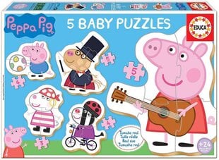 Puzle Peppa, 5 gab. cena un informācija | Puzles, 3D puzles | 220.lv