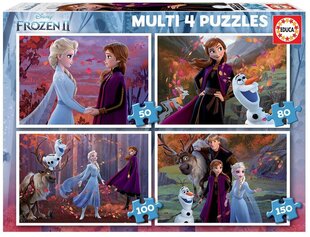 Puzle Frozen II, 4 gab. cena un informācija | Puzles, 3D puzles | 220.lv