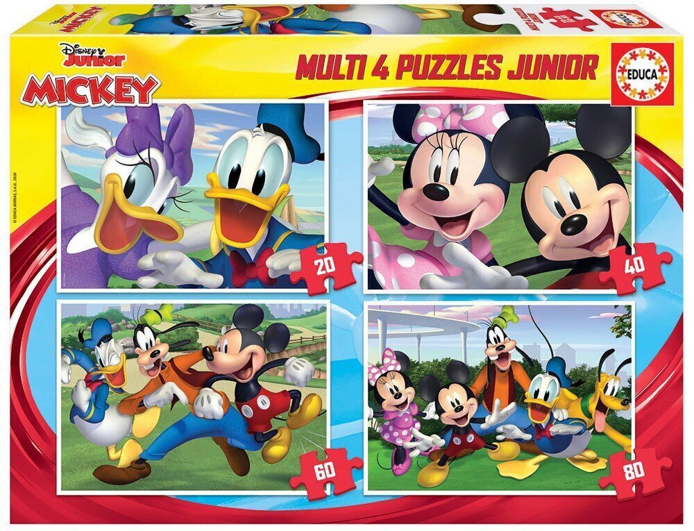 Puzle Mickey Mouse un draugi, 4 gab. cena un informācija | Puzles, 3D puzles | 220.lv