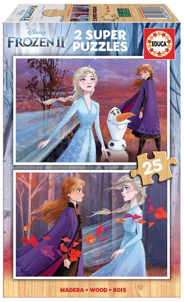 Puzle Frozen II, 2 gab. x 25 detaļas цена и информация | Puzles, 3D puzles | 220.lv