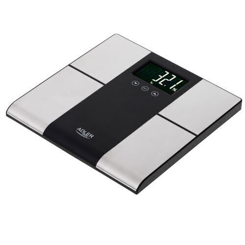 Adler Bathroom scale with analyzer AD 8165 Maximum weight (capacity) 225 kg, Accuracy 100 g, Body Mass Index (BMI) measuring, S cena un informācija | Ķermeņa svari, bagāžas svari | 220.lv