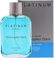 Tualetes ūdens Christopher Dark Platinum EDT vīriešiem 100 ml cena un informācija | Vīriešu smaržas | 220.lv