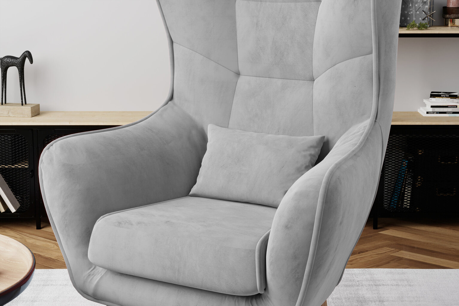 Krēsls NORE Arti, gaiši pelēks cena un informācija | Atpūtas krēsli | 220.lv