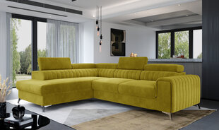 Stūra dīvāns NORE Laurence 02, dzeltens cena un informācija | Stūra dīvāni | 220.lv