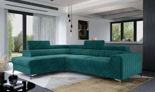 Stūra dīvāns NORE Laurence 14, zaļš cena un informācija | Stūra dīvāni | 220.lv