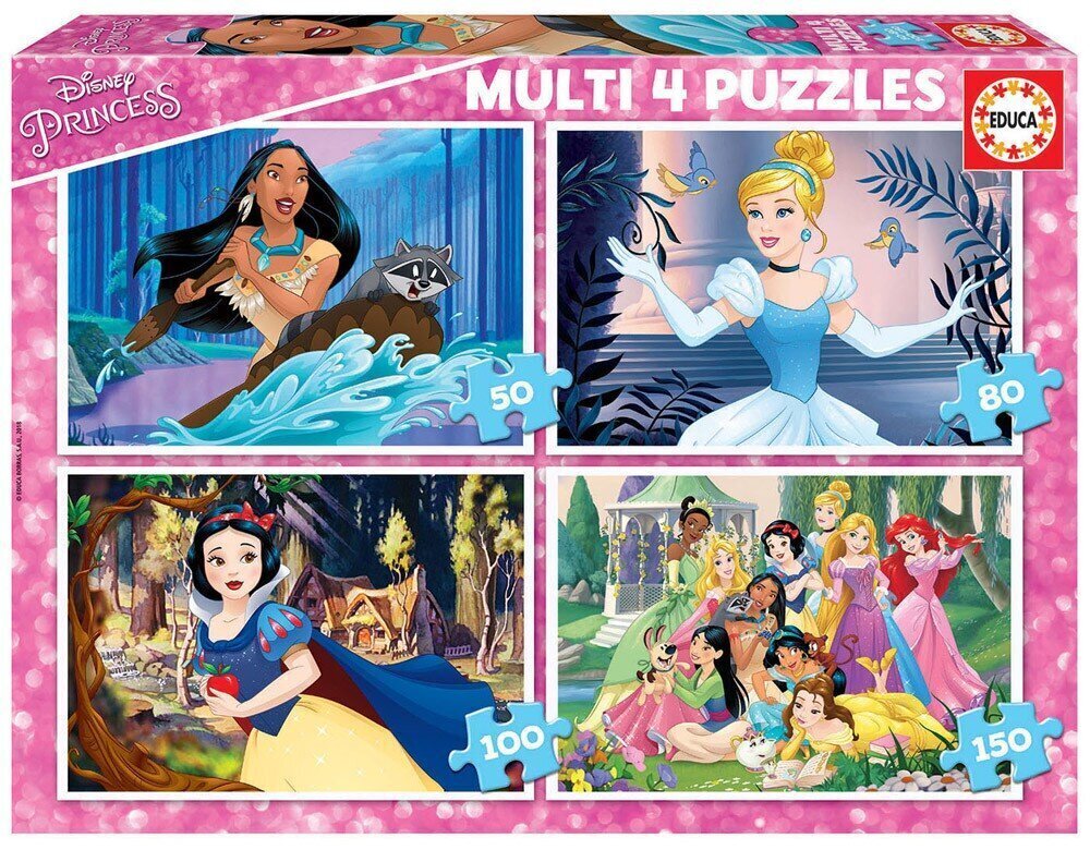 Puzle Princeses, 4 gab. cena un informācija | Puzles, 3D puzles | 220.lv
