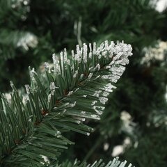 vidaXL mākslīgā Ziemassvētku egle, čiekuri, balti spīdumi, 150 cm цена и информация | Искусственные елки | 220.lv