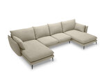 Stūra dīvāns Milo Casa Elio 6S, smilškrāsas/melns