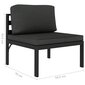 vidaXL vidējais dīvāns ar matračiem, alumīnijs, antracītpelēks cena un informācija | Dārza krēsli | 220.lv