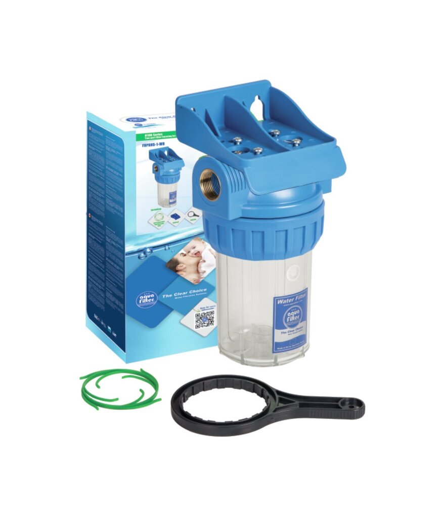5" Filtru korpusu komplekti aukstajam ūdenim - 3 dalīgie, ar uzgriezni Aquafilter FHPR5-WB sērijas cena un informācija | Ūdens attīrīšanas sistēmas un filtri | 220.lv