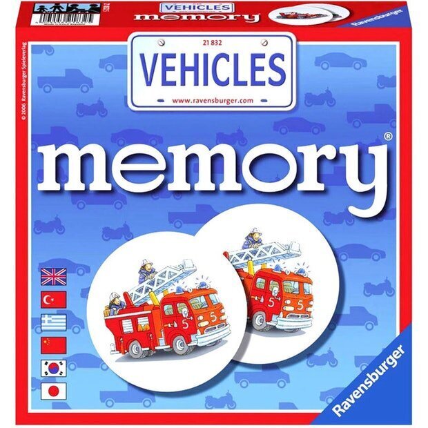 Ravensburger 21832 Spēle "Memory - Vehicles" cena un informācija | Galda spēles | 220.lv