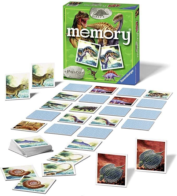 Ravensburger 22099 Spēle "Memory - Dinosaurs" cena un informācija | Galda spēles | 220.lv