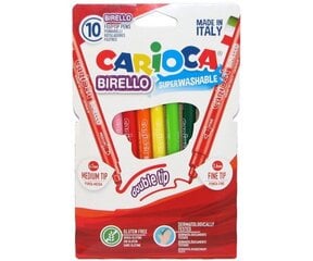 Divpusēji flomāsteri Carioca Birello, 10 krāsas cena un informācija | Modelēšanas un zīmēšanas piederumi | 220.lv