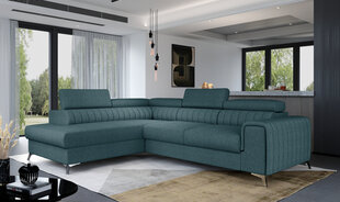 Stūra dīvāns NORE Laurence 06, zils cena un informācija | Stūra dīvāni | 220.lv