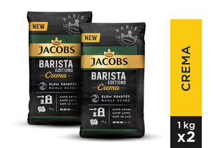 Kafijas pupinas JACOBS BARISTA CREMA, komplekts 2x1kg cena un informācija | Kafija, kakao | 220.lv