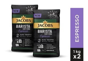 Kafijas pupinas JACOBS BARISTA ESPRESSO, komplekts 2x1kg цена и информация | Кофе, какао | 220.lv