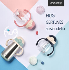 Ūdens pudele ar salmiņu Mother-K Hug 6 mēneši +, 300 ml цена и информация | Бутылочки и аксессуары | 220.lv