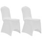 vidaXL krēslu pārvalki, 12 gab., balts elastīgs audums цена и информация | Mēbeļu pārvalki | 220.lv