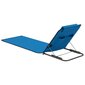 vidaXL salokāmi pludmales paklājiņi, 2 gab., tērauds un audums, zili cena un informācija | Sauļošanās krēsli | 220.lv