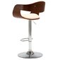 vidaXL bāra krēsli, 2 gab., liekts koks, krēmkrāsas mākslīgā āda cena un informācija | Virtuves un ēdamistabas krēsli | 220.lv