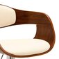 vidaXL bāra krēsli, 2 gab., liekts koks, krēmkrāsas mākslīgā āda cena un informācija | Virtuves un ēdamistabas krēsli | 220.lv